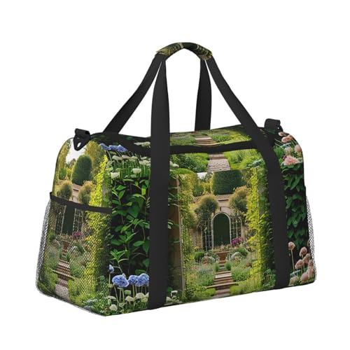 Secret Gardens Print Travel Duffel Bag for Men & Women, Foldable Travel Bags and Spacious Weekender Tote Bag for Storage Toiletry Luggage Personal Item3