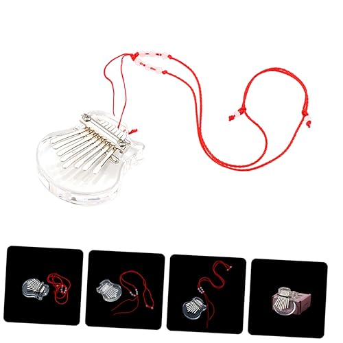 FUNOMOCYA 8 Kalimba De Cristal Fofo Piano Claro Kalimba Acrílica Piano Musical Mbira Kalimba Transpa