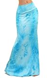 Vivicastle Women's USA Colorful Printed Fold Over Waist Long Maxi Skirt (Large, B11, Multi)
