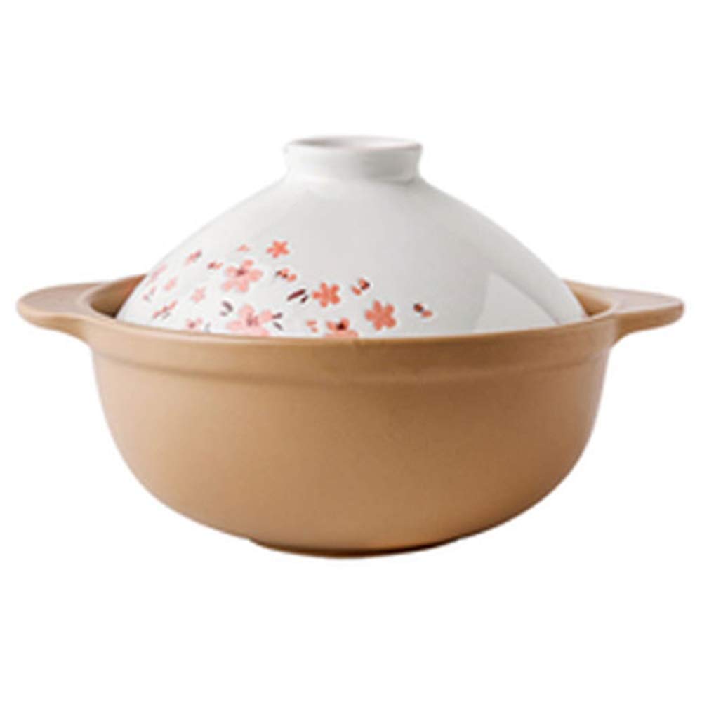 Sakura Keramik Auflauf Steintopf Mit Deckel Haushaltssuppe Eintopf Eintopf Reis Nudel Topf Dampfer Kochen Instant Nudeln Topf Risotto 7 Zoll (Farbe: A)