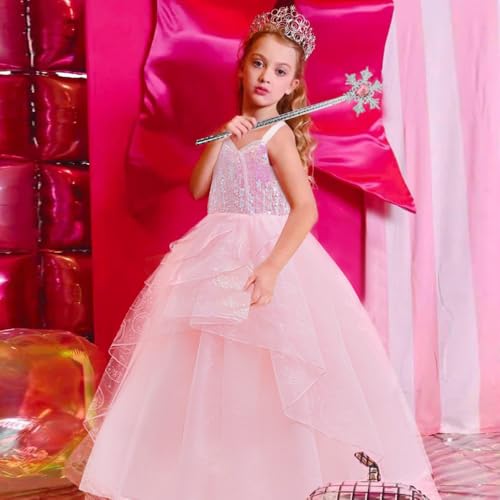 Disfraz Glinda para Niñas con Varita y Corona miniatura 2