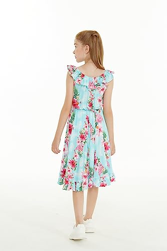 Girl Ruffle Wrap Hawaiian Luau Dress in Rafelsia2