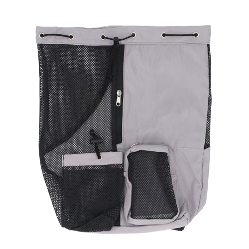 Kuuleyn Mesh Swim Bag,Drawstring Backpack,Nylon PVC Beach Backpack with Wet Dry Pocket for Swimming Surfing Water Sports Travel