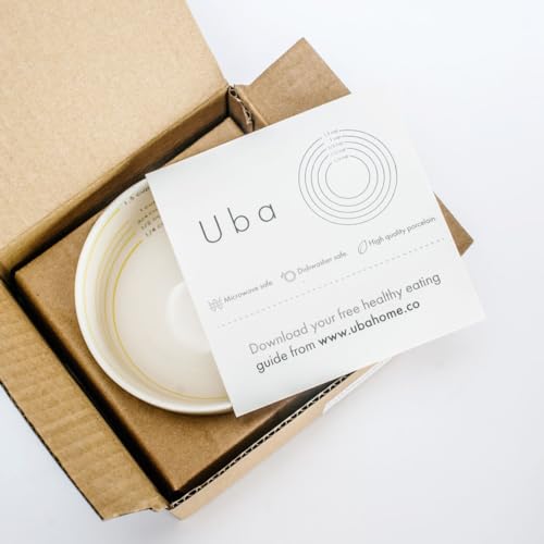 Uba Portion Control Bowl (PORCELAIN) for Measuring, Bariatric Diet, Diabetes & Healthy Eating