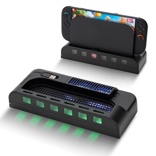 Image of All-in-One Cooling Dock for Switch 2, RGB Stand with Smart Fan, Transparent Game Card Slots, USB Expansion & Ambient Lighting G-STORY