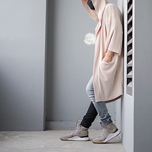 Image of Men's Long Noragi Hoodie Oversized Kimono Jacket One Size Cardigan Coat