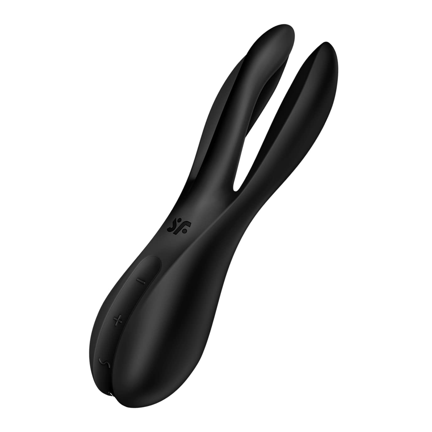 Satisfyer Threesome 2 Lay-on Vibrator | 3 Motors | Clitoral & Labia Stimulation | 12 Vibration Programs | Waterproof (IPX7) | Skin-Friendly Silicone & Rechargeable Adult Sex Toy for Women | in Black