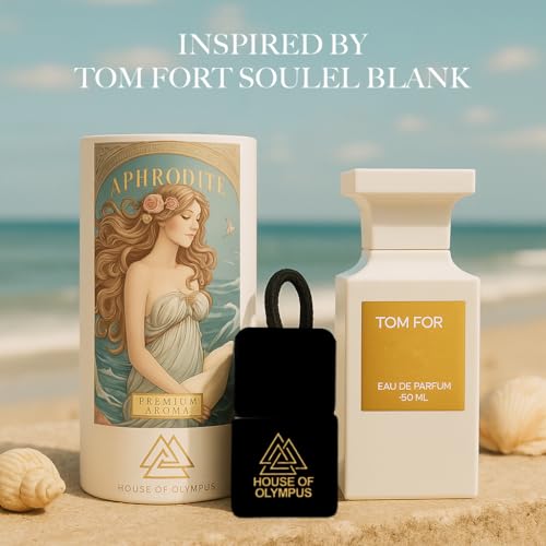 Image of Aphrodite Hanging Car Air Freshener for Women, 100% Natural Essential Oils - 60 Days Lasting Car Scent by House of Olympus - Made in USA