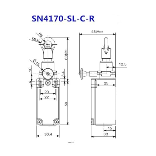 Interrupteur de fin de course à câble SN4170-SL-C-R pour arrêt machine