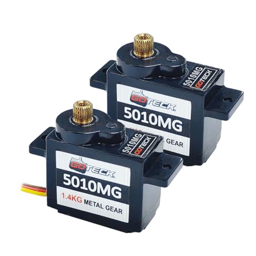 Image of GOTECK 2PCS 5g Mini Servo, Micro Full Metal Gear Digital Servo,for RC Car Model Boat Fixed-Wing Helicopter Airplane Robot Toy
