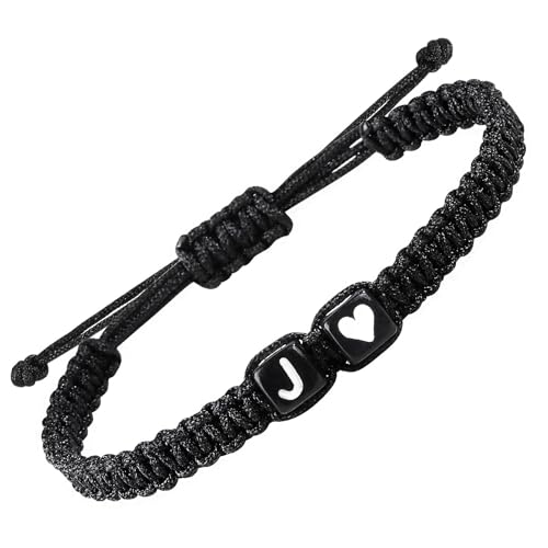 Matching Couple Initial Bracelet (J)