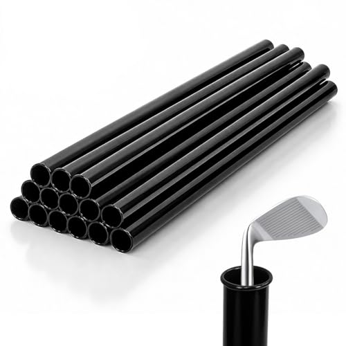 HOW TRUE Golf Black Plastic Golf Club Tube 1.5 Inch 14 Pack Golf Bag Tube - Keeps Clubs Organised Golf Bag Accessories for Men