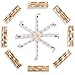 Mexican Train Dominoes Set with Numbers and 8 Wooden Trays/Racks, Double 12 Dominos Travel Set with 8 Tiles Holders, 91 Tiles Double 12 Colored Dominoes Game Set with Portable Case for Families Kids