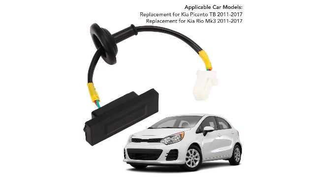 Bouton Coffre Rio Bouton Déverrouillage Hayon Rio Et Picanto 2011-2017 - Remplacement OEM 81260-1W220 En ABS Résistant Commutateur Hayon Rio Bouton Coffre Rio Bouton Déverrouillage Hayon Rio Et Picanto 2011-2017 - Remplacement OEM 81260-1W220 En ABS Résistant Commutateur Hayon Rio