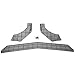 PIT66 Universal Car Front Bumper Lip, Air Dam Body Kit Chin Spoiler Splitter Diffuser (3 Pcs- Sharp Edge Matte Black)