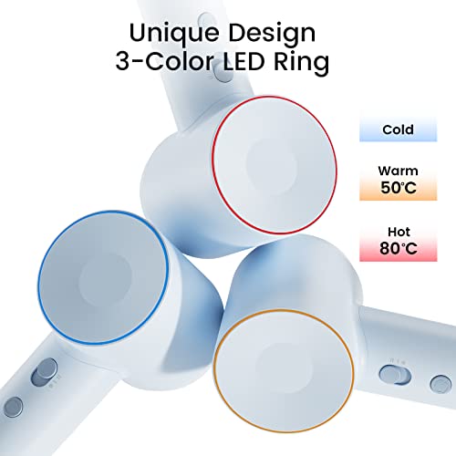 Laifen Hair Dryer Swift Se, 200 Million Negative Ionic Blow Dryer With 105,000 Rpm Brushless Motor 1400W Powerful For Fast Drying High-Speed Low Noise Hairdryer For Home, Travel (Matte Blue) #TOP2