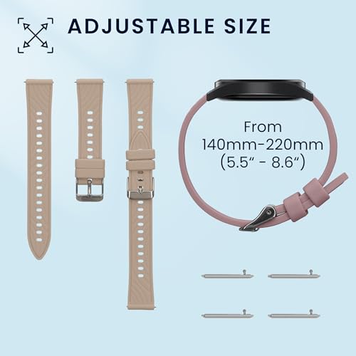 Correas de silicona para reloj Withings Scanwatch 2x negro/beige miniatura 6