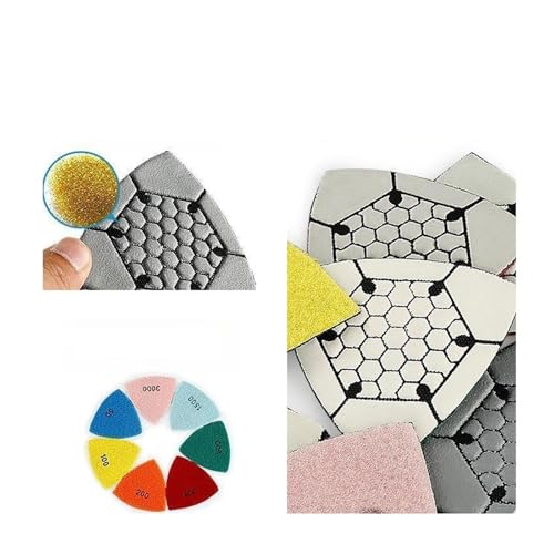 Kit de Almohadilla Pulido triangular 90 mm para esmerilado seco con ajuste universal 3