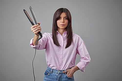 Bild 4 - Remington Glätteisen [hochwertige Beschichtung] Keratin (Keramikbeschichtung mit Keratin & Mandelöl angereichert) LCD-Display, 10 Temperatureinstellungen 150-230°C, Haarglätter S8540,Schwarz, 110 mm