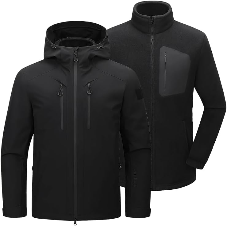 Waterproof Rain Jacket for Winter Hooded Anorak Lightweight Outdoor Windbreaker Outdoor Hiking Travel Rain Coat