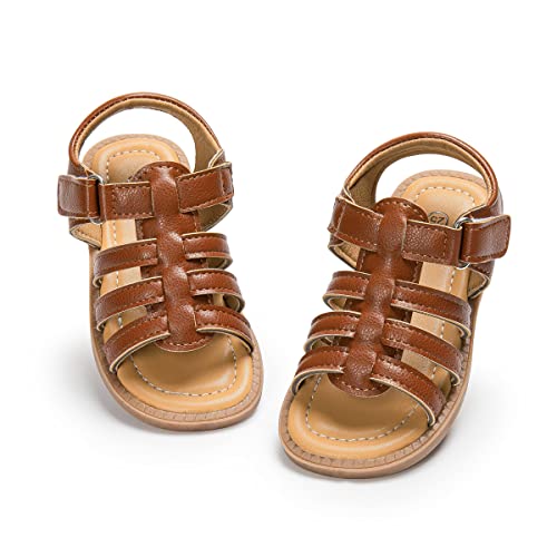 Image of Boys Girls Sandals Open Toe Breathable Princess Non-Slip Flats Summer Beach Lightweight Rubber Sole Sandals (Toddler /Little Kid)