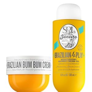 SOL DE JANEIRO Brazilian Bum Bum Cream and Brazilian 4 Play Moisturizing Shower Cream Gel Body Wash Full Size Bundle