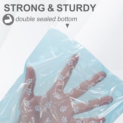Image of Small Cat Dog Poop Bags, Cat Litter Pet Waste Bags Refuse Cleanup, 12 Dog Poop Rolls Thick, Leakproof, Easy to Use, Doggie Poop Bags Pet Travel Supplies - Blue (180 Bag)