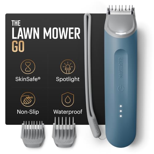 Image of MANSCAPED The Lawn Mower Go Groin & Body Hair Trimmer | Waterproof shaver for men, bikini, SkinSafe blade, USB-C charging, textured grip, up to 60-min runtime, two comb attachments
