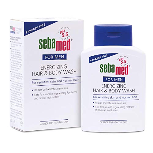 Sebamed Energizing Hair and Body Wash with Menthol for Men for Sensitive Skin and Normal Hair 6.8 Fluid Ounces (200 Milliliters)