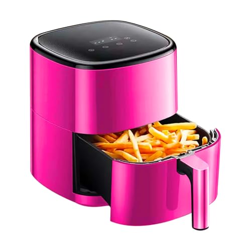 Avilia Digitale Luftfritteuse, 4 l, 1200 W, gesundes und vielseitiges Kochen, mit Timer und LED-Display, Rosa mit Timer von 60 Minuten, Sonstiges