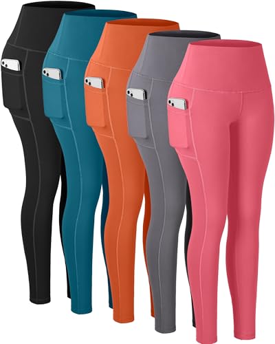 CHRLEISURE Leggings with Pockets for Women