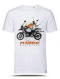  AZgraphishop T-Shirt con Grafica R 1200 GS ADV Olive Green Splatter Style TS-BM-030 (S)