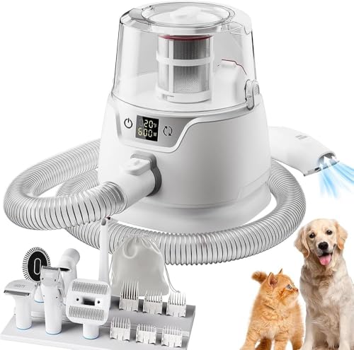 Kit Aspirapolvere For Toelettatura Cani, Tosatrici For Cani, Aspirazione 99% Peli Di Animali Domestici, Tolettatrice Professionale For Cani Con 7 - Foto 7