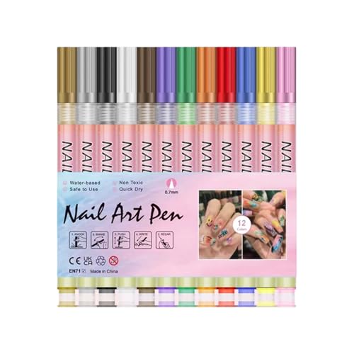 Juego de 12 lápices de uñas 3D, lápices de uñas para uñas,