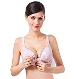 KOOYOL Women's 100% Cotton Comfort Nursing Underwear Front Button Wire free Bra
