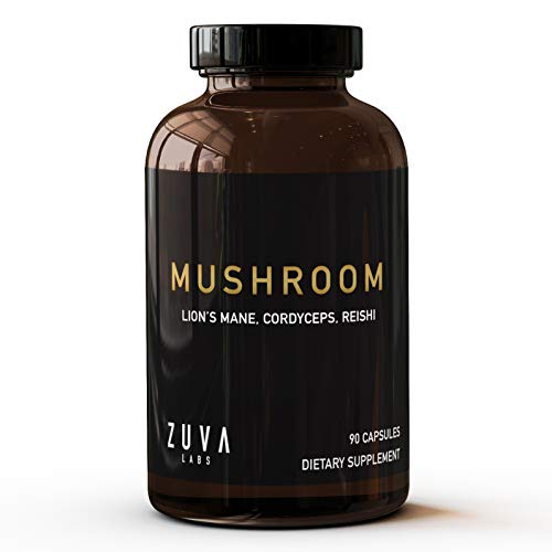 Lions Mane Mushroom Capsules. Premium Mushroom Supplement w/ 2000 mg Organic Lions Mane Mushroom Powder, Reishi Mushroom for Immunity Support + Cordyceps Mushroom. Nootropic Mushroom Brain Supplement