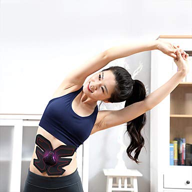 Estimulador de Abdominales Cinturón de tonificación Abdominal EMS Abs Trainer Deportes Silicona PU (Poliuretano) de Resina ABS Ejercicio y Fitness Entrenamiento de Gimnasio Smart Electrónico