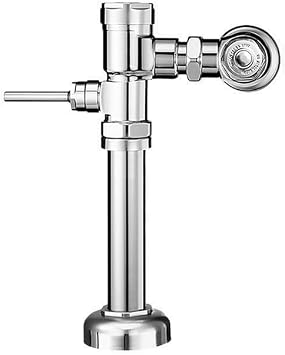 Sloan GEM-2 111 Exposed Manual Water Closet Flushometer, 1.28 GPF Flush Valve - Single Flush, Non-Hold-Open Handle, Fixed Volume Piston, Fixture Connection Top Spud, Polished Chrome Finish, 3070026