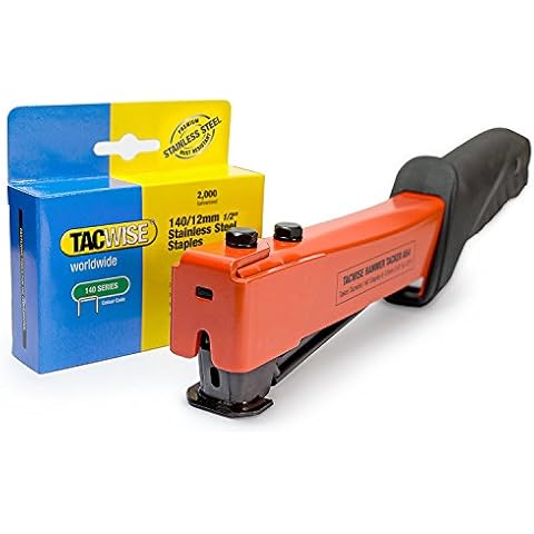 Tacwise 1262 A54 Slap Hammer and 140/12mm 2000 Stainless Steel Staples Pack Bundle (1262) Cover