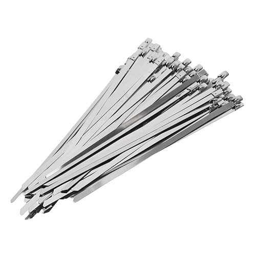 Lot de 200 Serre-câbles en Acier Inoxydable, Serre-câbles Métalliques Autobloquants, Attaches Zippées Sécurisées pour la Gestion des Fils, Kit de Tuyau de 4,6 Mm de Largeur, Très