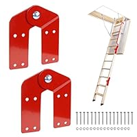 Dachbodenleiter Scharniere zum Herunterziehbare, Dachbodentreppe Ersatzteile für Aluleiter, Bodentreppe Zubehör für die Restaurierung alten Dachbodenleitern, 2 Stück