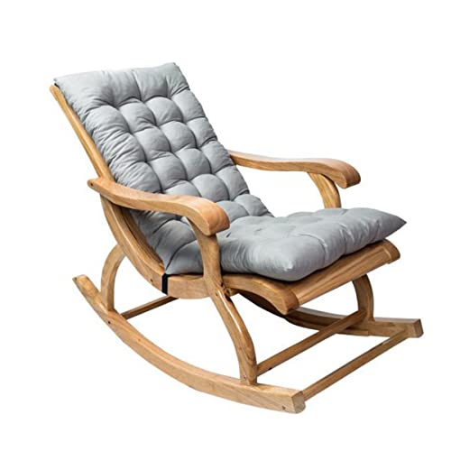 Colchoneta para Tumbona Cojines de Silla Mecedora Silla Reclinable Plegable Cojín para Tumbona de Jardín Cojines Sillones para Patio Playa Jardín (Color : Gray, Size : 120x50cm)