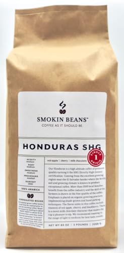 5-Pound Honduras, Unroasted Green Arabica Coffee Beans, Fresh Current Crop Specialty Grade, Roast the Beans Yourself at Home on Your Roasting Equipment Prior to Using for Brewing Coffee