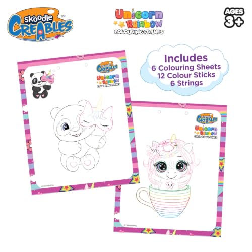 Image of SKOODLE Unicorn Rainbow Colouring Frames | DIY Colouring & Painting Art Kit for Kids