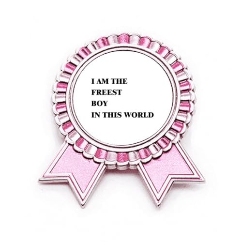 Broche en métal rose style Art déco au design finement ciselé