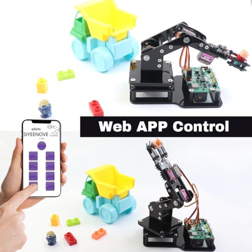 SIYEENOVE Smart Robot Arm for Arduino & ESP32-C3 4DOF Programmable Robotic Arm Building Kit with Joystick/Web App Control for Beginner & Hobbyists, STEM Educational Desktop Mini Arm Easy to Assemble - Image 5