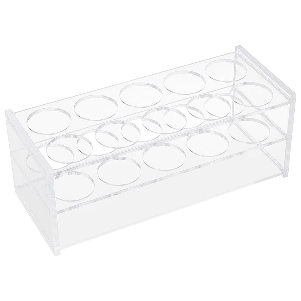 OLYCRAFT Gradilla Acrílica Transparente para Tubos de Ensayo 30mm Agujero para Tubos de Centrífuga 50ml Laboratorio