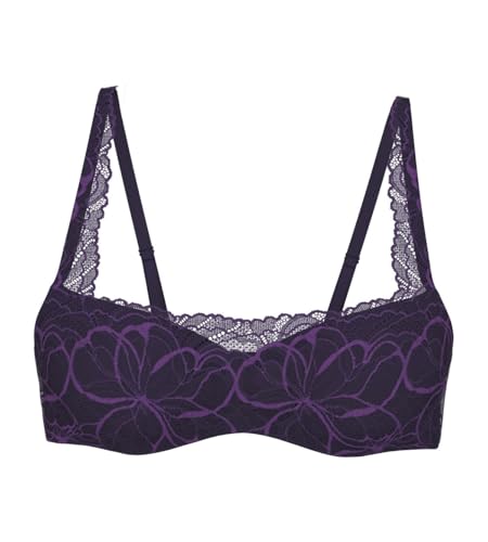 Triumph Damen Spitzen-BH Body Make-Up Illusion Lace Balconette, ohne Bügel, ohne Polsterung, Verstellbare Träger, 70D, Prussian Blue – Ansicht 4