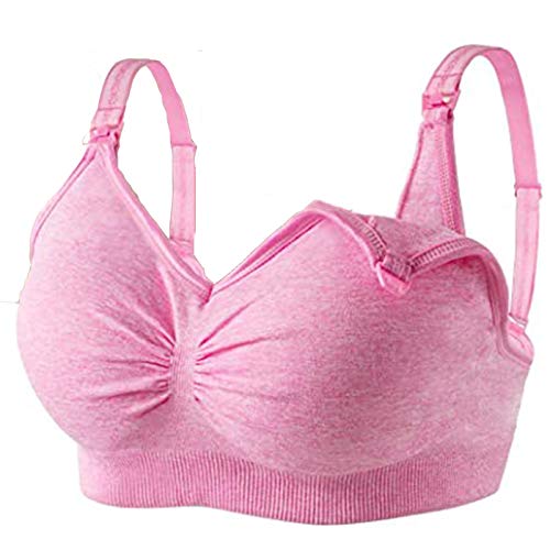 mmknlrm Sutiã de amamentação feminino sutiã de maternidade sem costura com clipes de lembrete, roupa