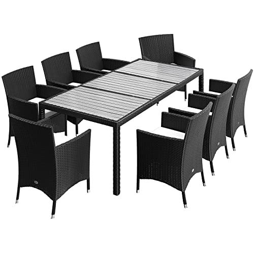 8 Clip Di Fissaggio Per Mobili Da Giardino In Rattan E Vimini - Antiscivolo, Larghezza Interna 4,2 Cm, Colore Nero - 5